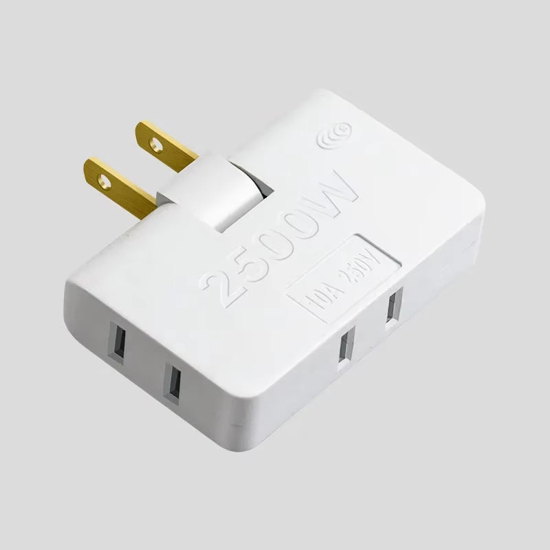 3-Port Rotatable US Plug Adapter – Compact Power, Anywhere You Go