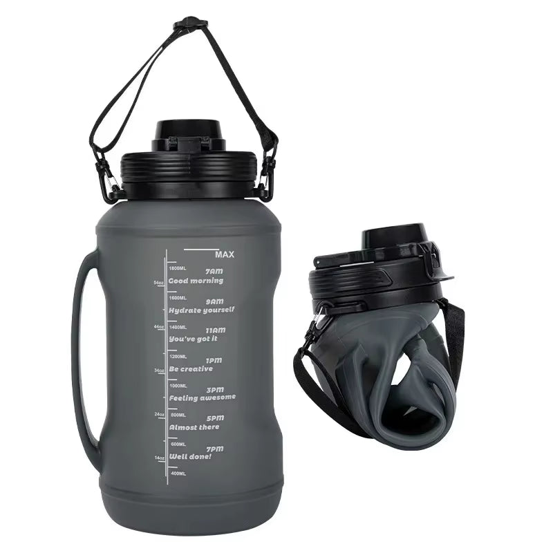 HydraFlex™ 2L Foldable Silicone Water Bottle – Ultimate Sports & Outdoor Hydration