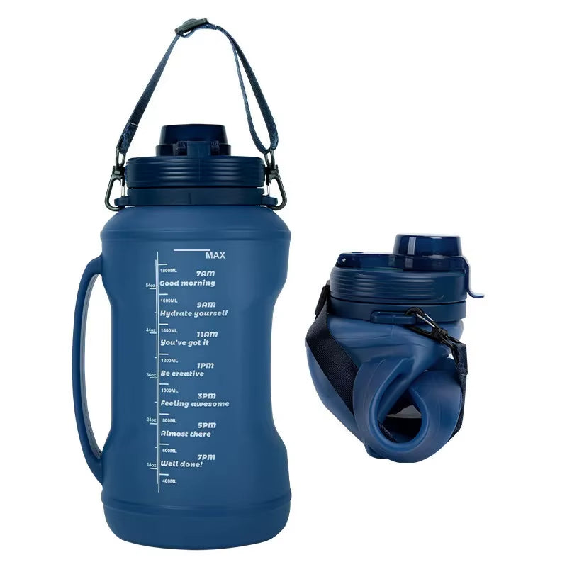 HydraFlex™ 2L Foldable Silicone Water Bottle – Ultimate Sports & Outdoor Hydration